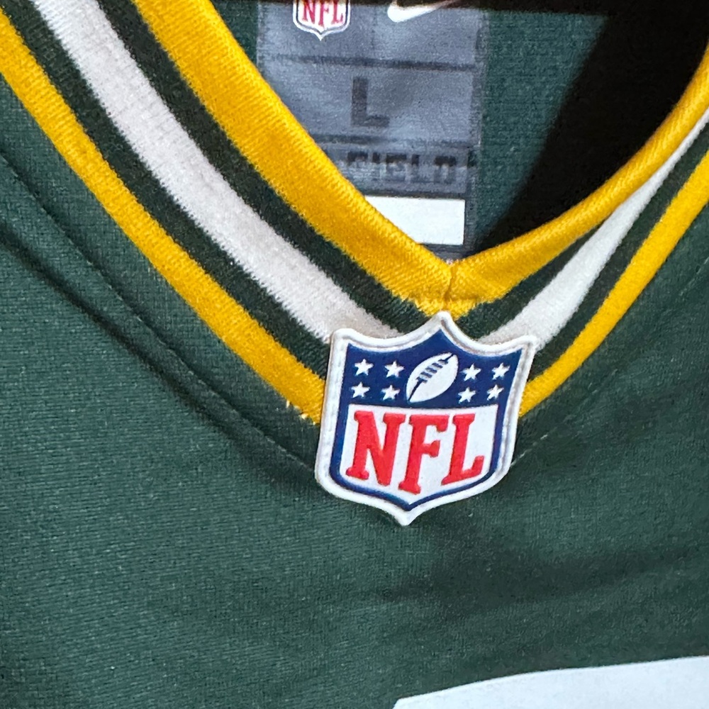 Nike Green Bay Packers Aaron Rogers on field  Jersey sz large (F) - Picture 4 of 8